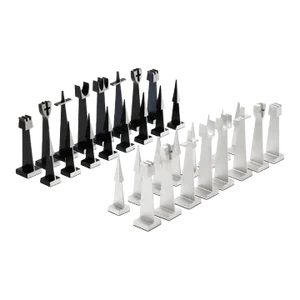 1962 Mid-Century Modern Austin Cox Aluminum Chess Set by Alcoa