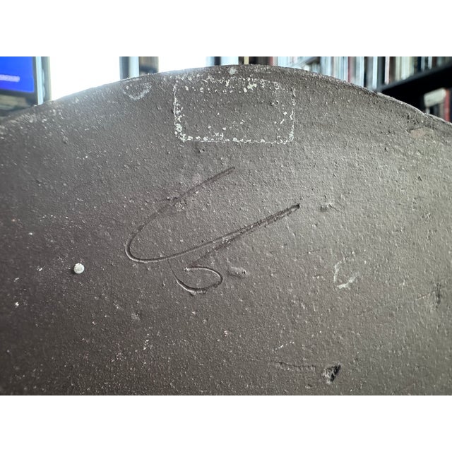 Blue Vintage Abstract Expressionist Stoneware Vase, 1980s For Sale - Image 8 of 9