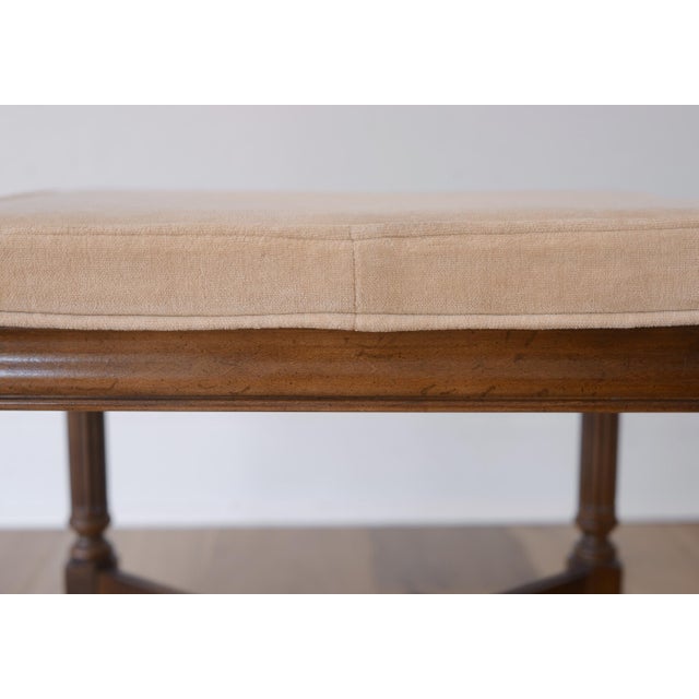 Vintage French Louis XVI Style Upholstered Ottomans - A Pair For Sale - Image 9 of 14