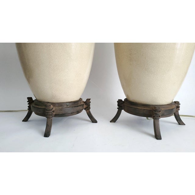 Lamp Pair Maitland Smith Elephants Signed For Sale - Image 12 of 13