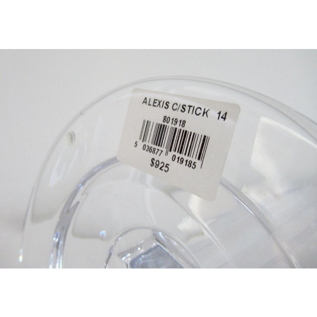 English William Yeoward "Alexis" 14" Crystal & Silver Topped Palm Tree Candle Holders - Pair For Sale - Image 13 of 15