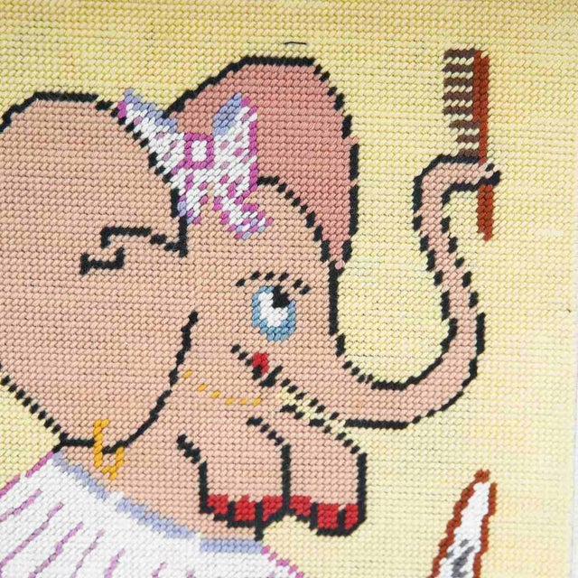 Delightful Dancing Elephant Cross Stitch Picture