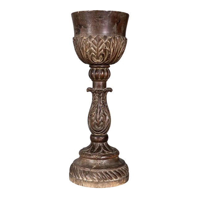 Antique Carved Wooden Cup For Sale