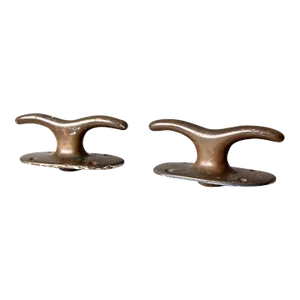 Vintage Brass Boat Cleats Pair