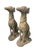 2000 - 2009 Pair of Mid-Century Neoclassical Style Cast Stone Seated Greyhound Statues For Sale - Image 5 of 10