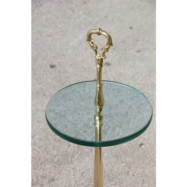 Gold Vintage Marble Side Table For Sale - Image 8 of 9