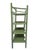 1970s 1970s Calke‑Green High‑Gloss Étagère • Bamboo‑Style Shelving • Chinoiserie Coastal For Sale - Image 5 of 9