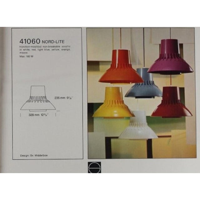 Danish Space Age Pendant Lamp in Yellow by Svend Middelboe for Nordisk Solar Compagni, 1970s For Sale - Image 12 of 13