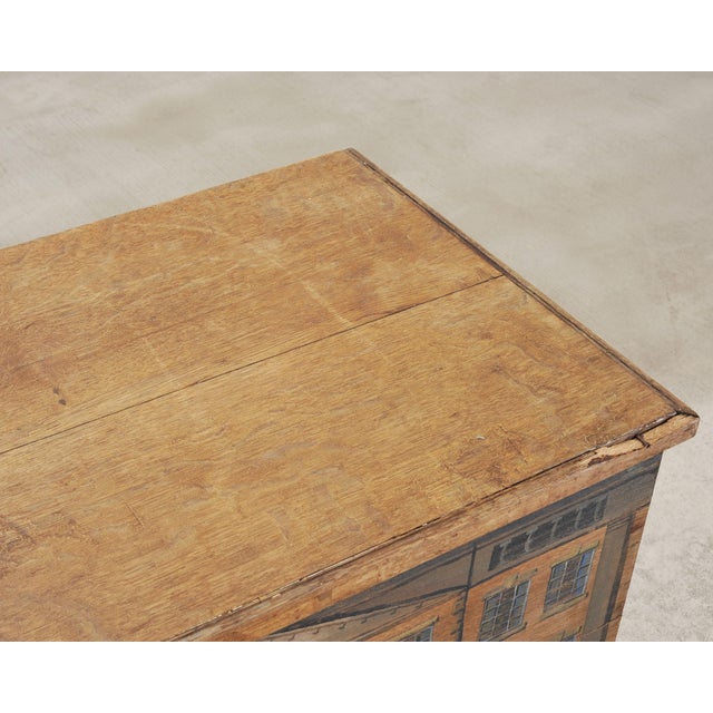 19th C. Country English Painted Georgian House Blanket Chest For Sale - Image 9 of 18