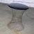 Handsome vintage MCM or Mid-Century Modern stool in the manner of Warren Platner composed of a chrome wire rod waisted...