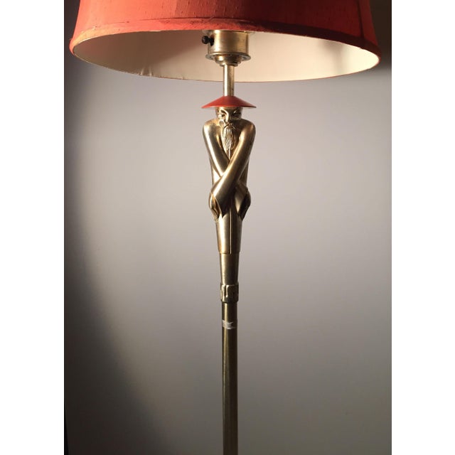 Art Deco Pair of Vintage Art Deco Viktor Schreckengost Chinoiserie Floor Lamps For Sale - Image 3 of 9