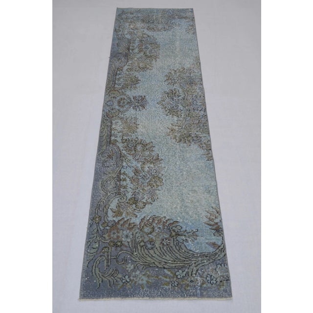 1960's Turkish Vintage Hallway Oushak Runner-2'6" X 9'5" For Sale - Image 11 of 11