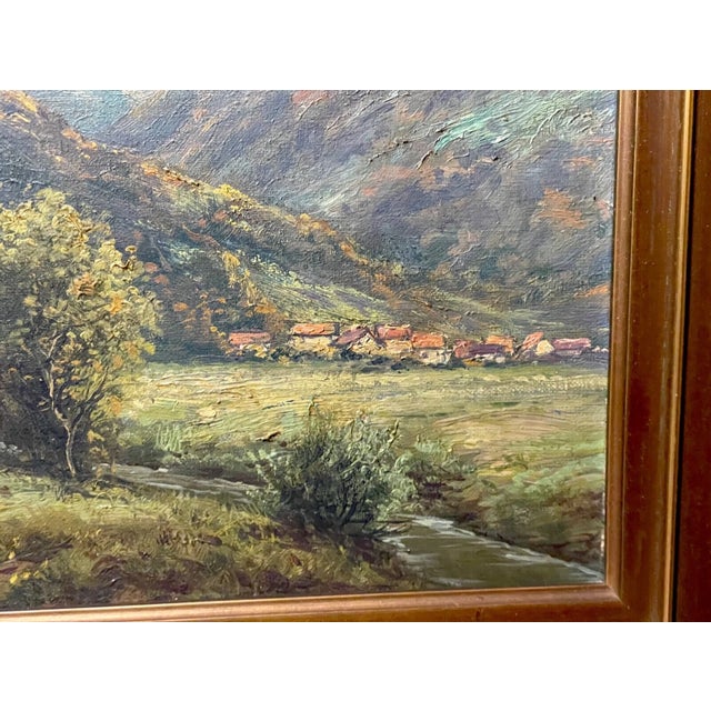 Antique 19th Century F. Braitner Farming Landscape Realism Oil Painting Canvas For Sale - Image 10 of 16