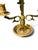 Mid 20th Century Antique-Style Brass Bouillotte Candlestick Lamp With Black Tole Shade Electrical Double Socket on Switch For Sale - Image 4 of 9