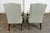 Late 20th Century Pair of Textured Sea-Foam Green Upholstered Arm Chairs For Sale - Image 5 of 11