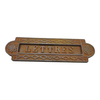 Antique French Iron 'Lettres' Slot For Sale