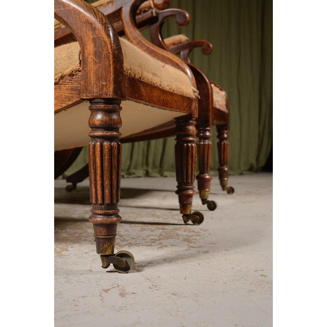 Hollywood Regency Set of Antique Regency Open Armchairs, 1825 For Sale - Image 3 of 14