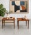 Pair of Mid Century Modern teak side tables, c. 1960’s. The tables are freshly refinished to showcase their gorgeous wood...
