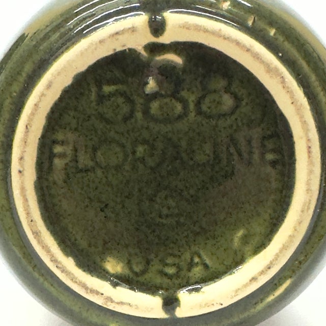 Mid 20th Century Shades of the Forest Vintage Pottery Curation - Group of 5 For Sale - Image 5 of 15