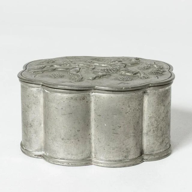 Metal Vintage Pewter Box from Herman Bergman, 1929 For Sale - Image 7 of 7