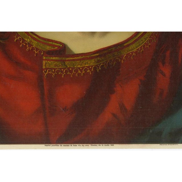 Late 19th Century German Devotional Press, Ecce Homo, 1899 Chromolithograph on Paper For Sale - Image 5 of 10