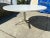 Florence knoll studio style oval round kitchen or conference table with chrome base good quality heavy duty top minor...