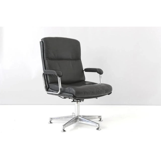 Wood German Conference Chair with Tilting Mechanism from Drabert, 1970s For Sale - Image 7 of 14