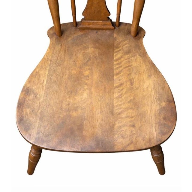 Wood Set of 3 Antique Colonial Revival Windsor Chairs With Pierced Splat, Circa 1900 For Sale - Image 7 of 8