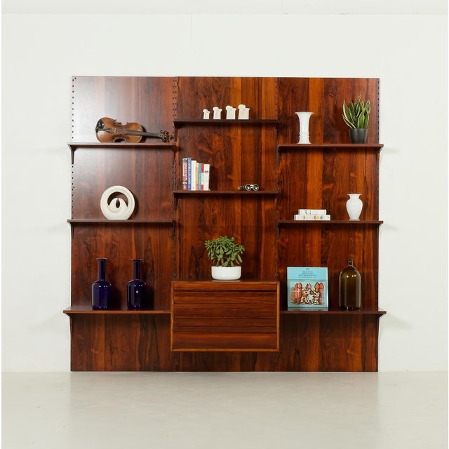 Mid-Century Modern Rosewood Wall Unit with Back Panels by Poul Cadovius for Cado, Denmark, 1960s For Sale - Image 3 of 15