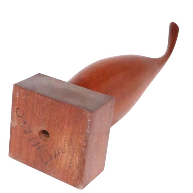 Organic Mid Century Wood Sculpture Marked Dinero For Sale In New York - Image 6 of 9