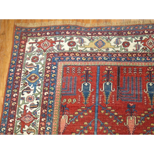 Textile Antique Zabihi Colllection Persian Bidjar Willow Tree Rug For Sale - Image 7 of 10