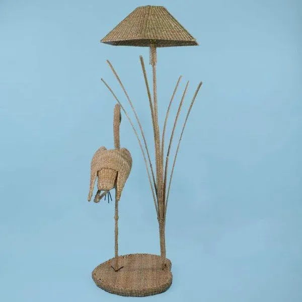 Mario Lopez Torres Flamingo w/Reed Floor Lamp by Mario Lopez Torres For Sale - Image 4 of 8