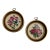 1960s Vintage Floral Petit Point Roses Framed Embroidery Art - A Pair For Sale