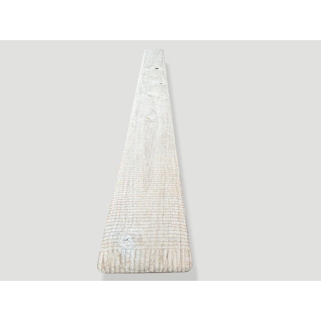 Andrianna Shamaris Monumental Hand Carved Long Teak Wood Bench For Sale - Image 14 of 18