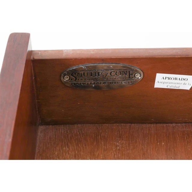 South Cone Home Handmade Traditional Leather topDesk For Sale - Image 15 of 17