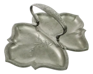 Art Nouveau Tin Double Bowl, Germany, 1890s