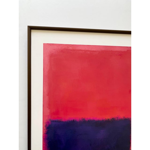 Mark Rothko Mark Rothko Vintage Abstract Expressionist Lithograph Print Framed Modernist Fine Art Poster " Untitled " 1960-1961 For Sale - Image 4 of 16