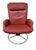 The Vintage 1999 IKEA Red Vinyl Swivel Lounge Chair is a stylish and comfortable accent chair for adults. This modern and...