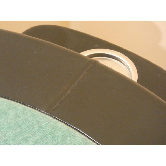 Game Table in Leather and Steel, Italy, 1970s For Sale - Image 16 of 18