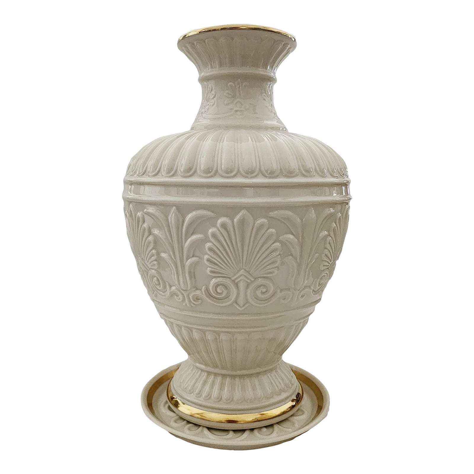 Vintage Lenox Athenian 14k Gold Trim Vase & Plate 2 Pieces Chairish