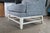 Late 20th Century Gabriella White Bev Upholstered Modern Blue Slope Arm Library Chair and a Half For Sale - Image 10 of 11