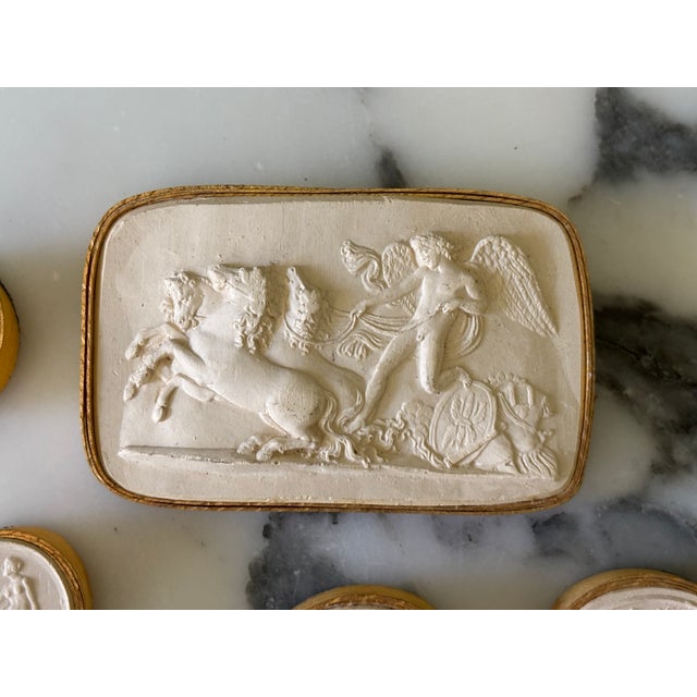 Early 19th Century Antique Italian Grand Tour Plaster Intaglios - Set of 5 (Group #9) For Sale - Image 5 of 10