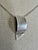 Postmodern Sterling Silver 925 Minimalist Pendant on Long Necklace, 2 Pieces For Sale - Image 9 of 16