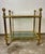 Mid-Century Modern Vintage Brass and Glass Serving Trolley or Bar Cart Italy For Sale - Image 3 of 11