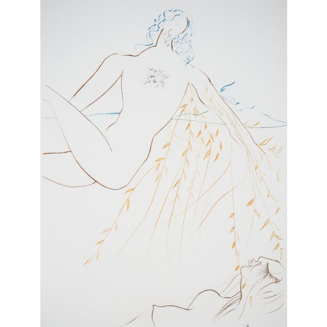 Salvador Dali Love rest Original etching on Rives vellum Signed in pencil lower right Numbered on / 150 37.5 x 28 cm...