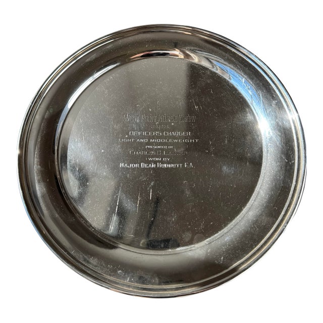 1920s Black Starr & Frost Sterling Silver Charger Tray, Model Ad S-17 ~ 12 Inch For Sale