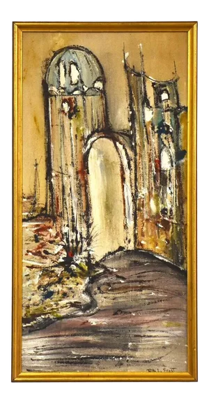 1960s Oil on Canvas Painting by Rita Frost