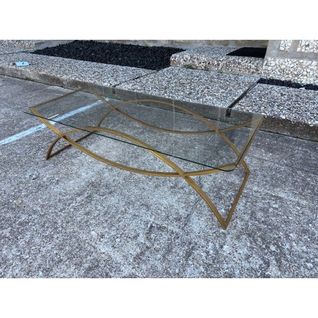1960s Italian Modern Brass Cocktail Table For Sale In Houston - Image 6 of 6
