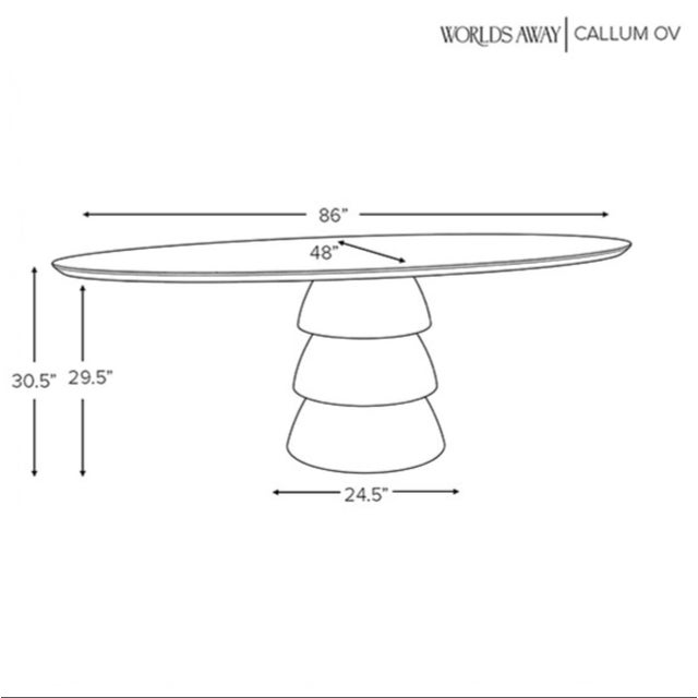 Not Yet Made - Made To Order Matthew Izzo Home Callum 86" Wide Oval Three Tier Base Oak Dining Table For Sale - Image 5 of 5