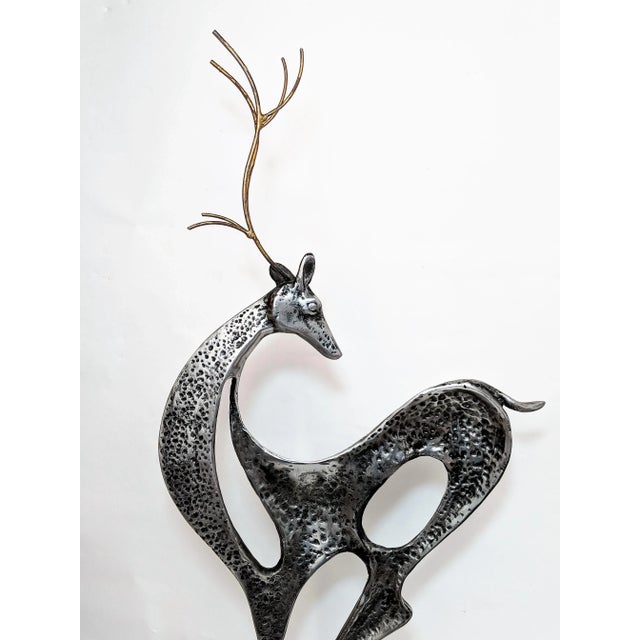 1980s Curtis Jere Metal Reindeer Sculpture For Sale In Miami - Image 6 of 13